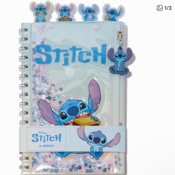 Sold… Disney Stitch Hair Accessories, notebook and headband 3 piece lot - Picture 2 of 7